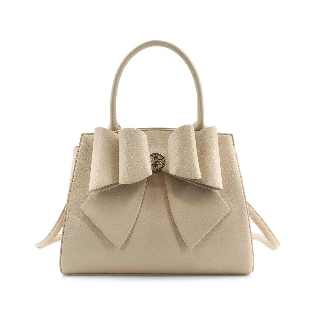 Like Dreams Purse White Grace Bowtie Top Handle Satchel Bag