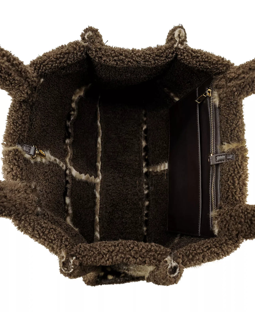 Like Dreams Tote Brown Doehaven Sherpa Large Top