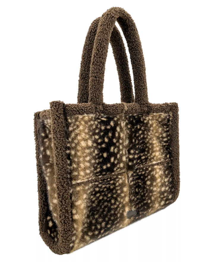Like Dreams Tote Brown Doehaven Sherpa Large Top