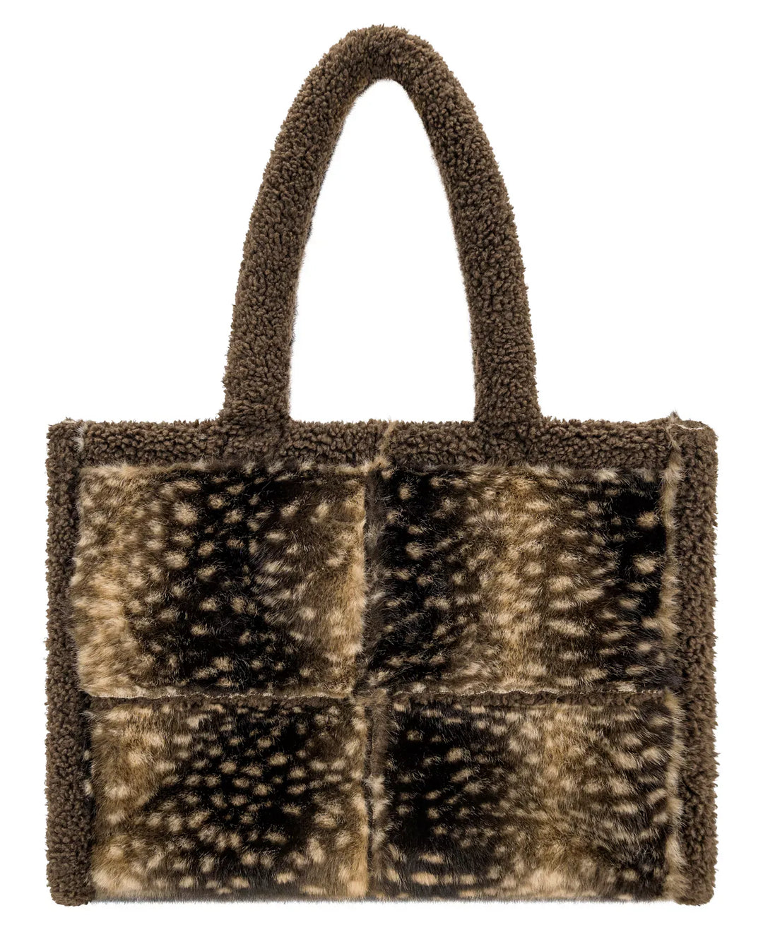 Like Dreams Tote Brown Doehaven Sherpa Large Top