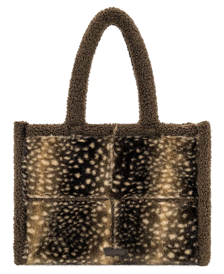 Like Dreams Tote Brown Doehaven Sherpa Large Top