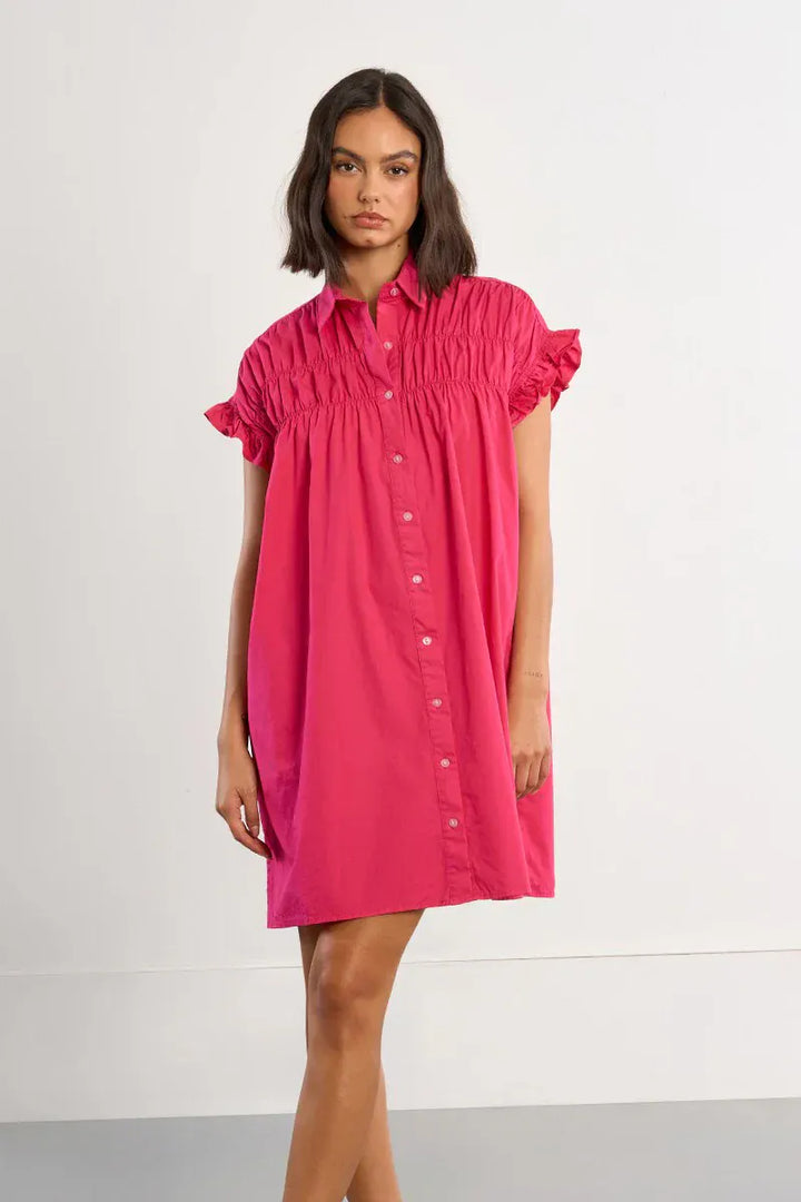 Lili Sidonio Dress Fuchsia / XS Nikki Shirt Dress