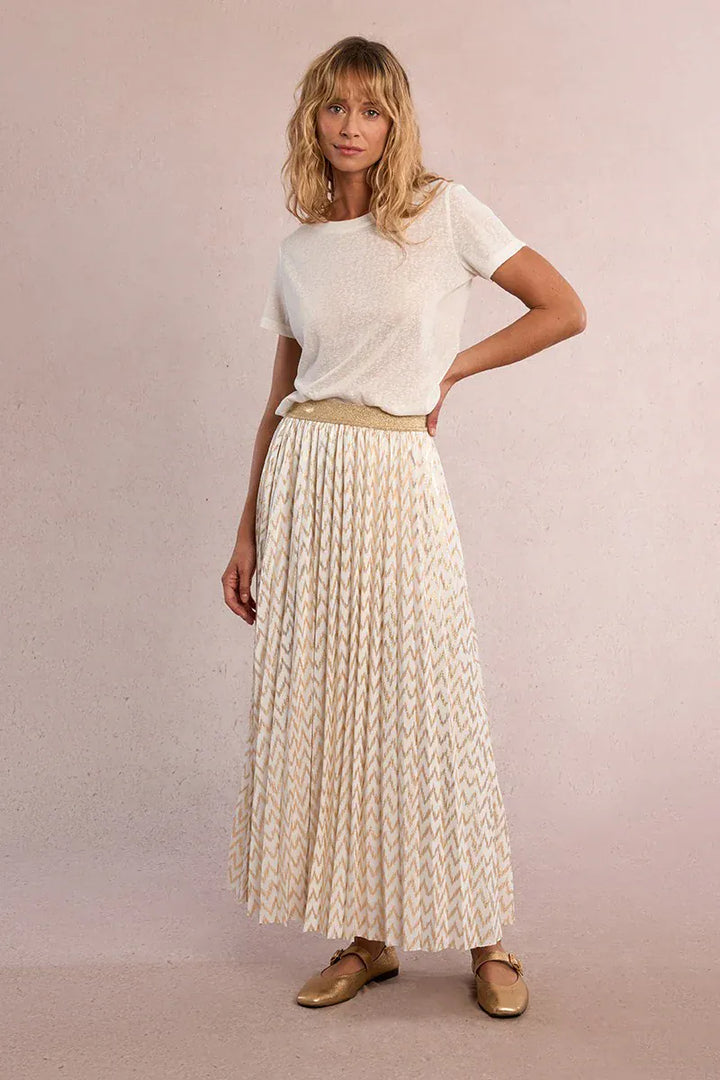 Lili Sidonio Maxi Skirt White / XS Norah Long Pleated Skirt