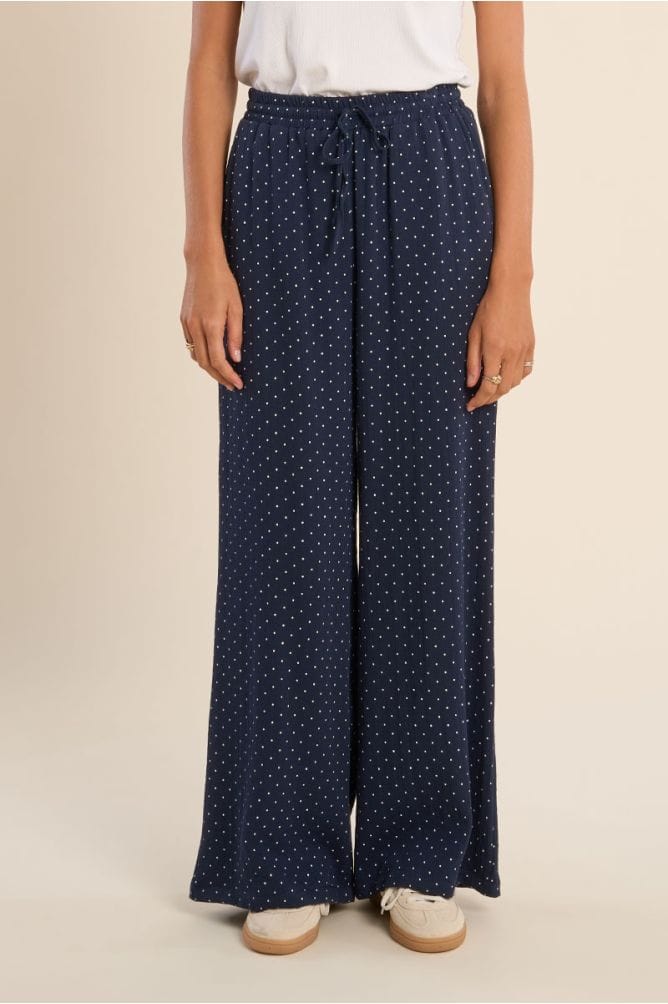 Rachel Dot Pants – Teal Poppy