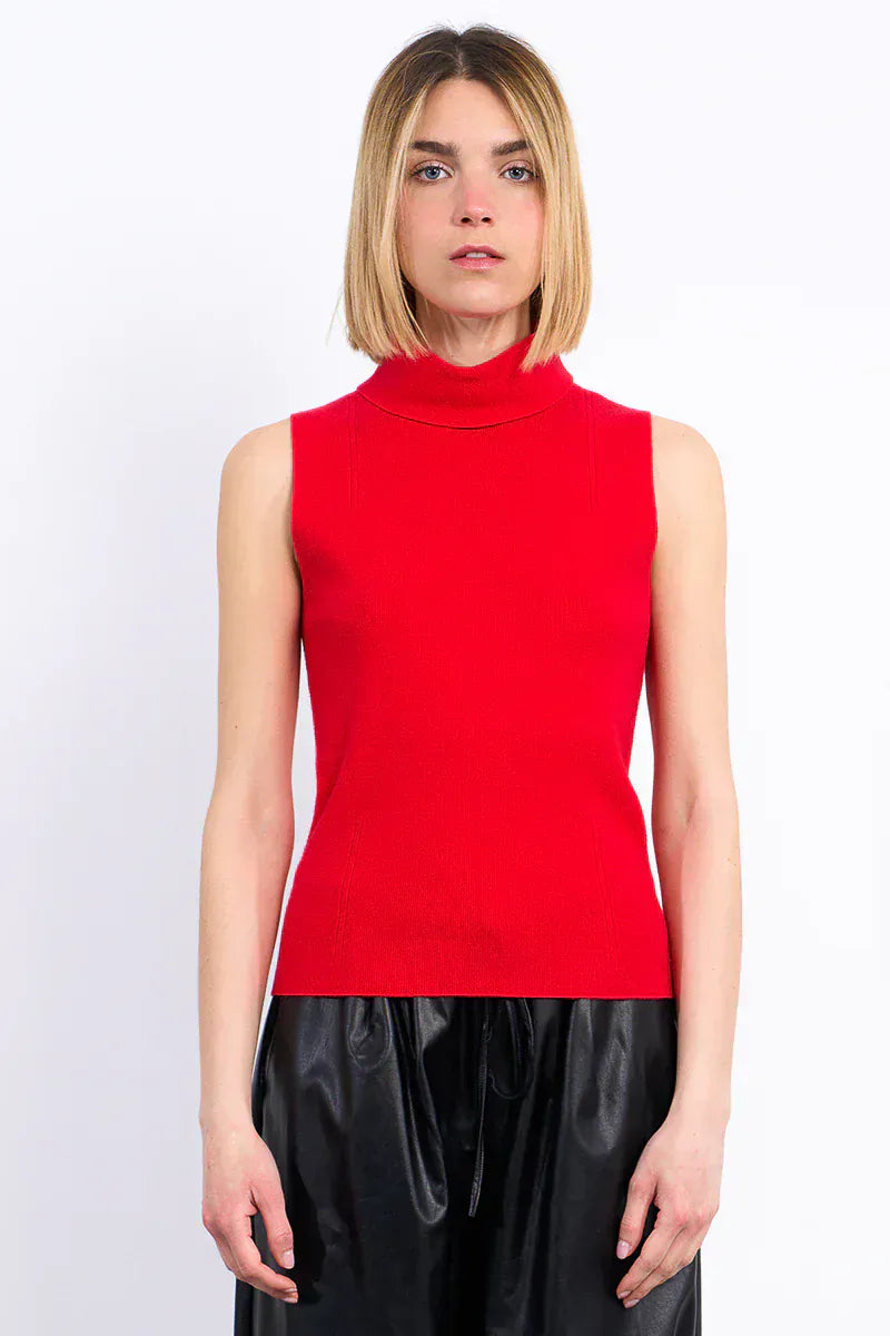 Lili Sidonio Sweater Red / XS Lena Thin Turtleneck Sweater