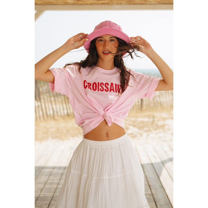 Lili Sidonio Tee Pink / XS Croissant Oversized Tee