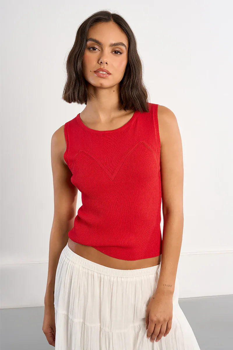 Lili Sidonio Top Red / XS Maisie Mesh Tank Top