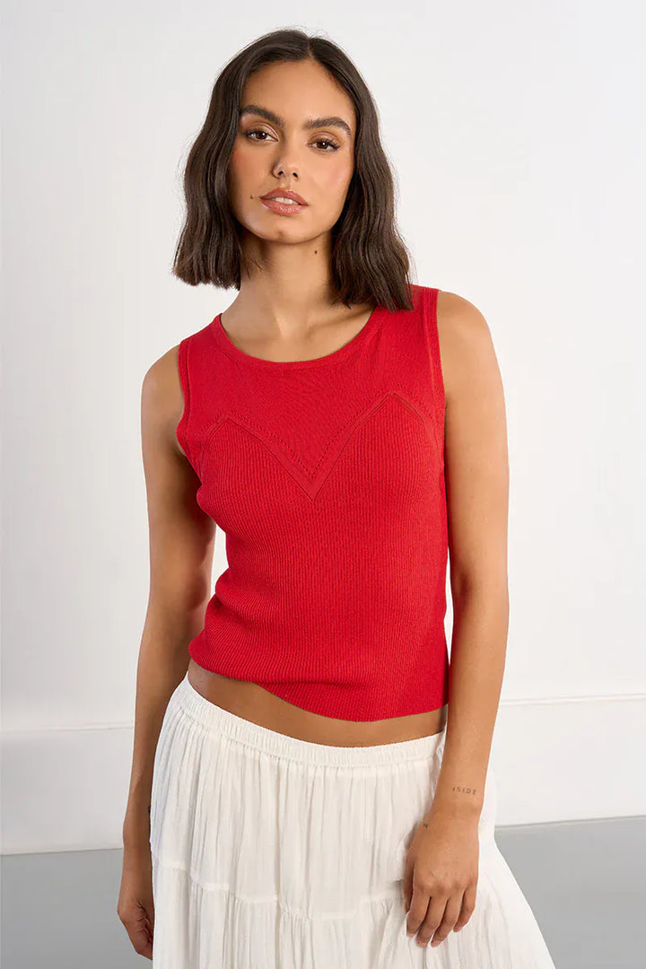 Lili Sidonio Top Red / XS Maisie Mesh Tank Top
