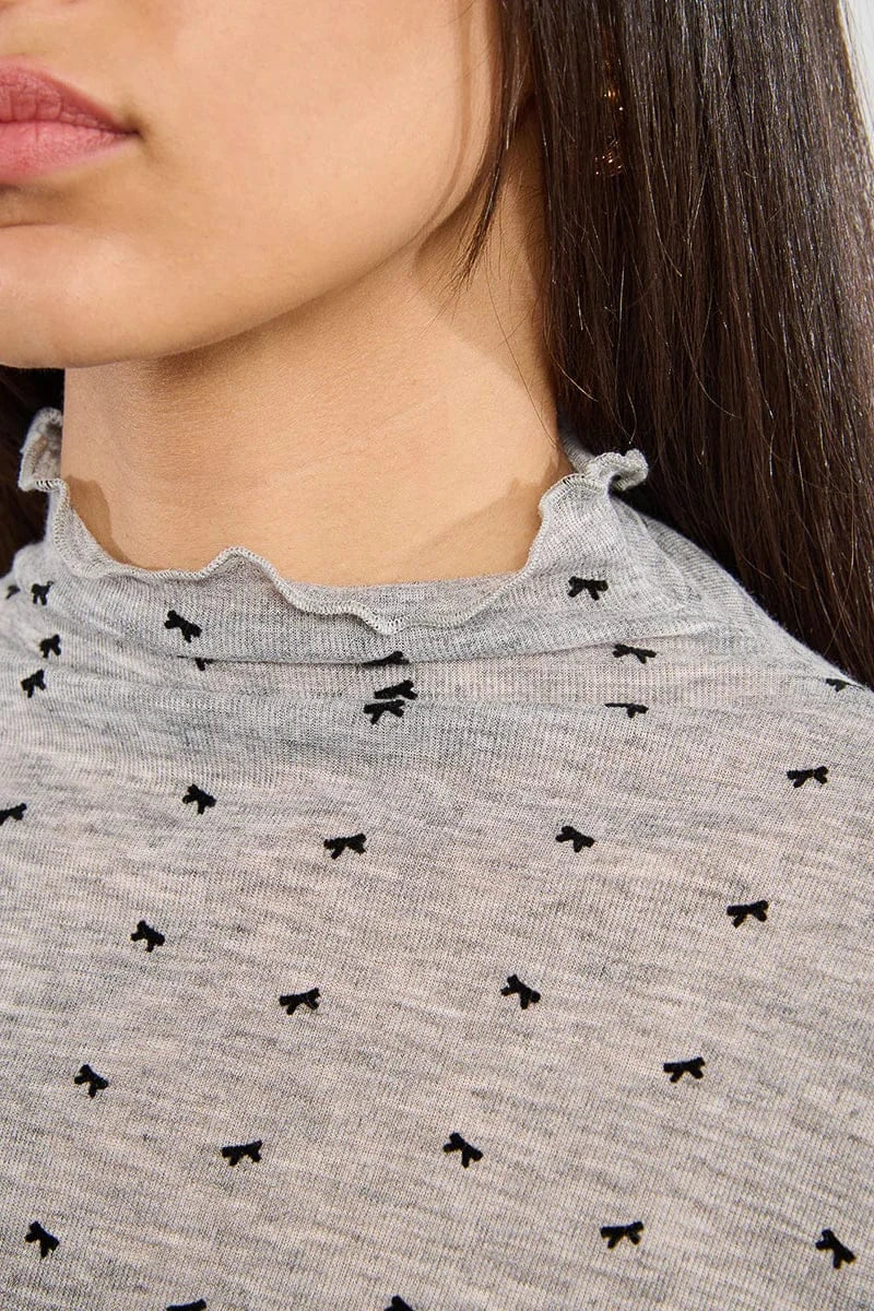 Lili Sidonio Top Velvet Bows Top