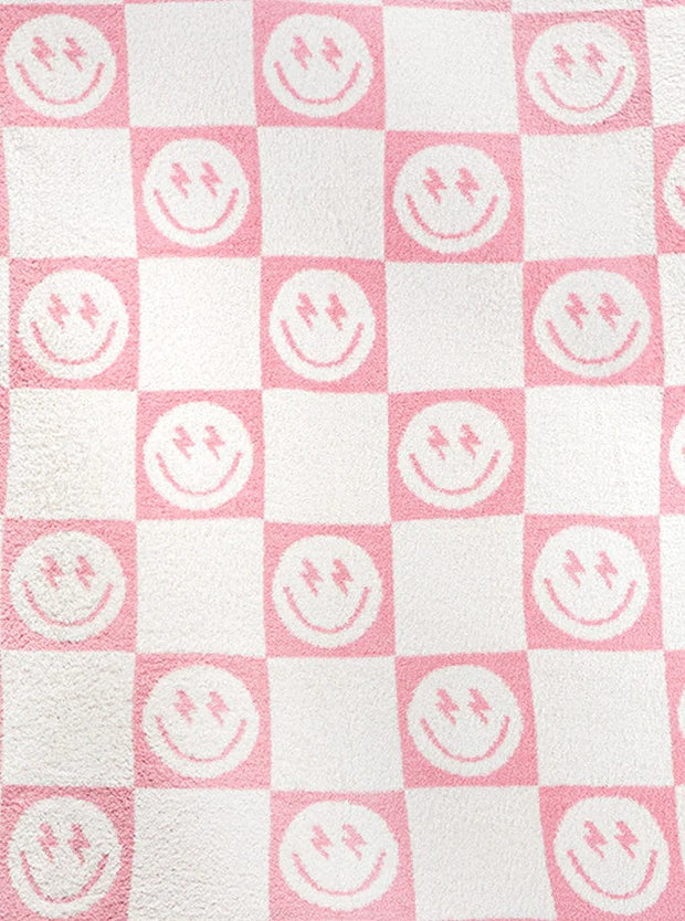 Living Royal Blanket Pink Bolt Smile Blanket