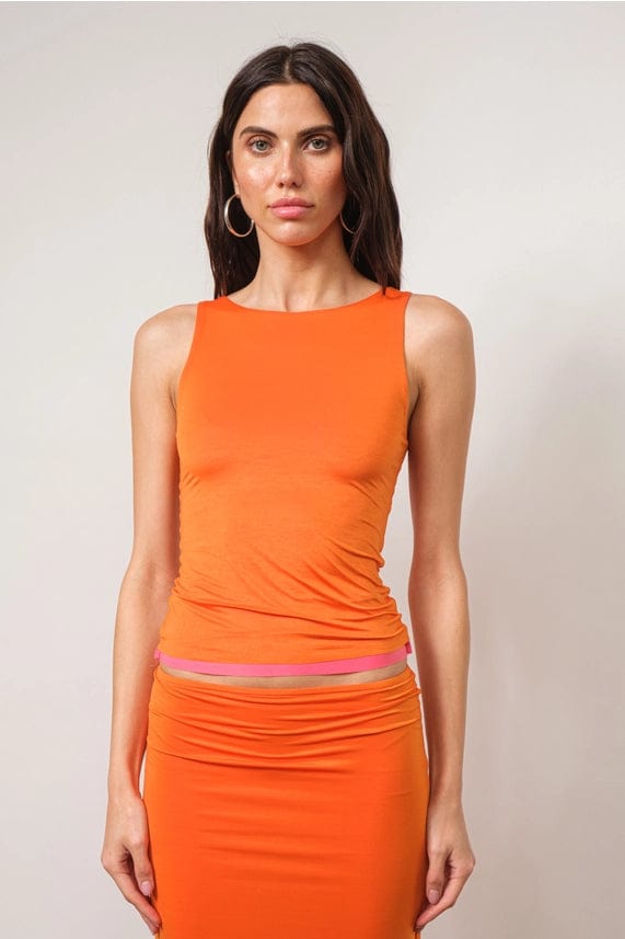 Loucia Tank Orange / S Aruba Slinky Reversible Tank Top