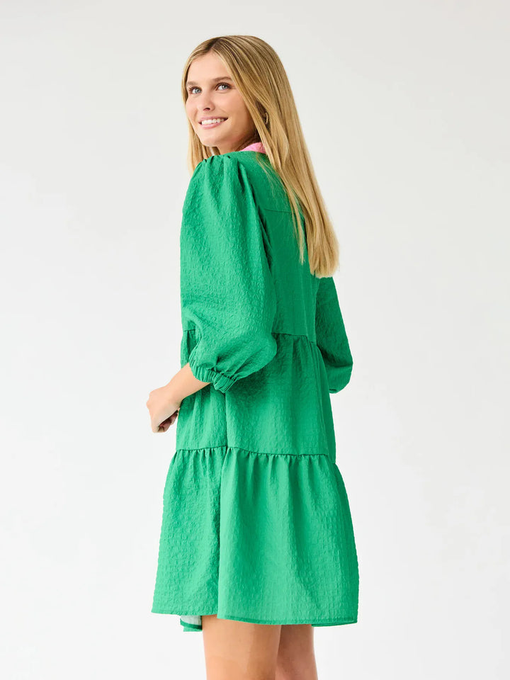 Mary Square Cooper Midi Dress, soft fabric, fitted waist, and stylish design, shown in a versatile, elegant dress.