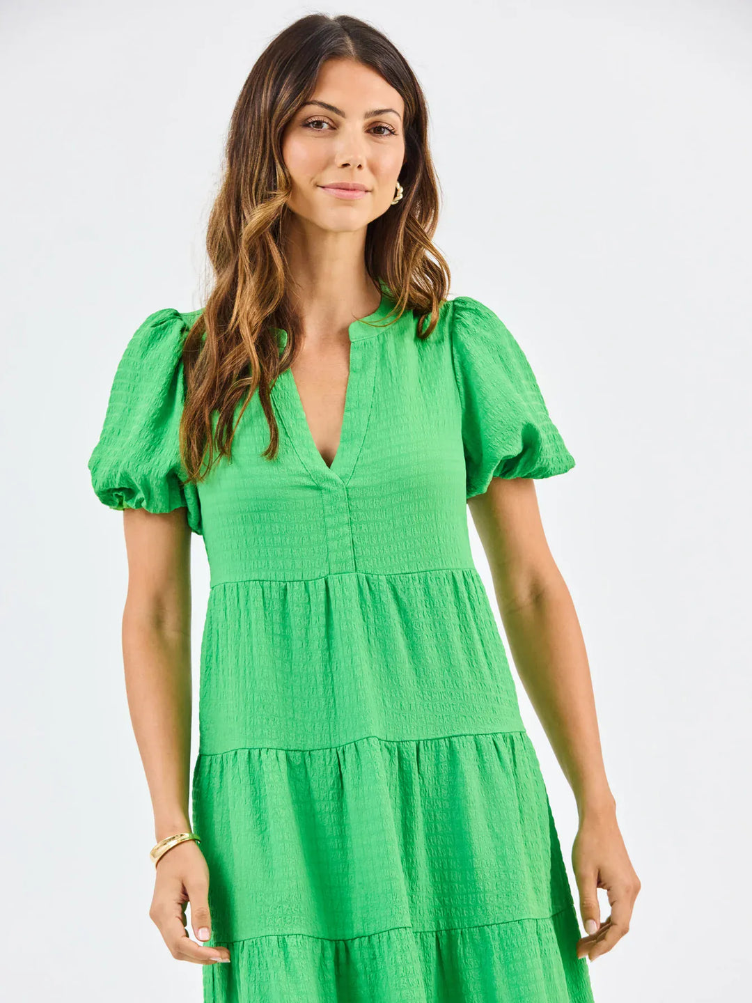 Mary Square Kinsley Midi Dress featuring a stylish, flowy design with a fitted waist and elegant neckline.