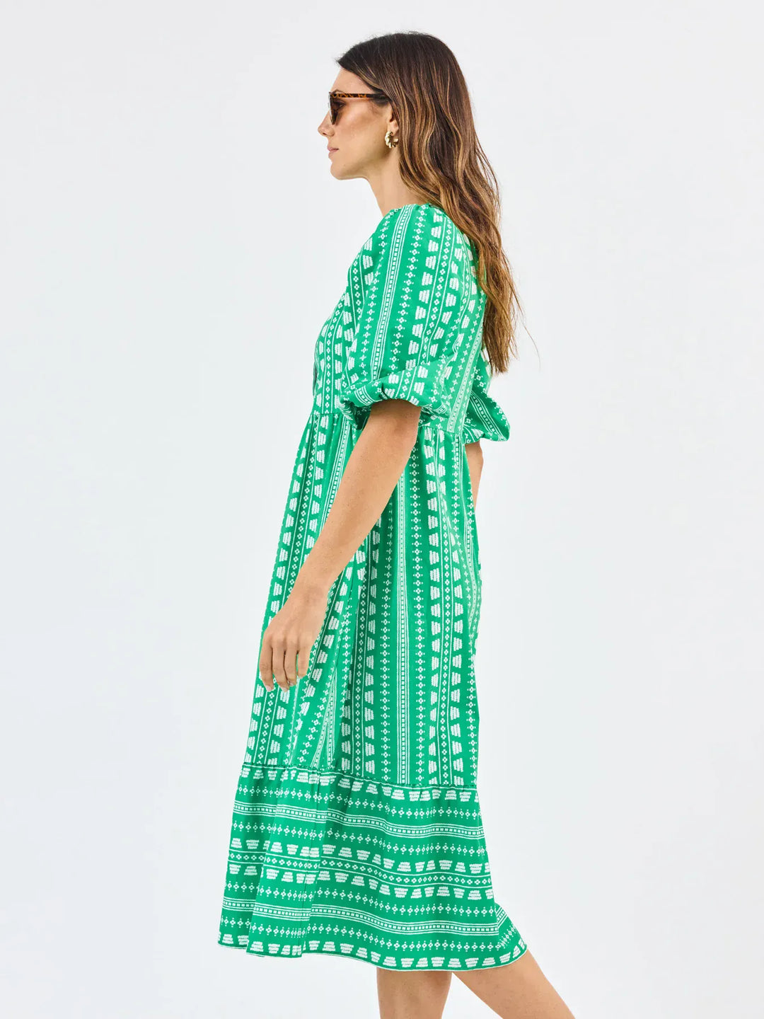 Riley Dress – Teal Poppy
