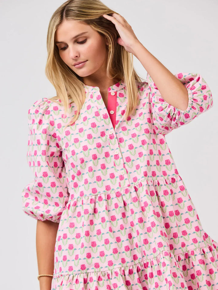 Mary Square Riley Mini Dress with floral pattern, sleeveless design, and fitted silhouette ideal for casual or semi-formal occasions.