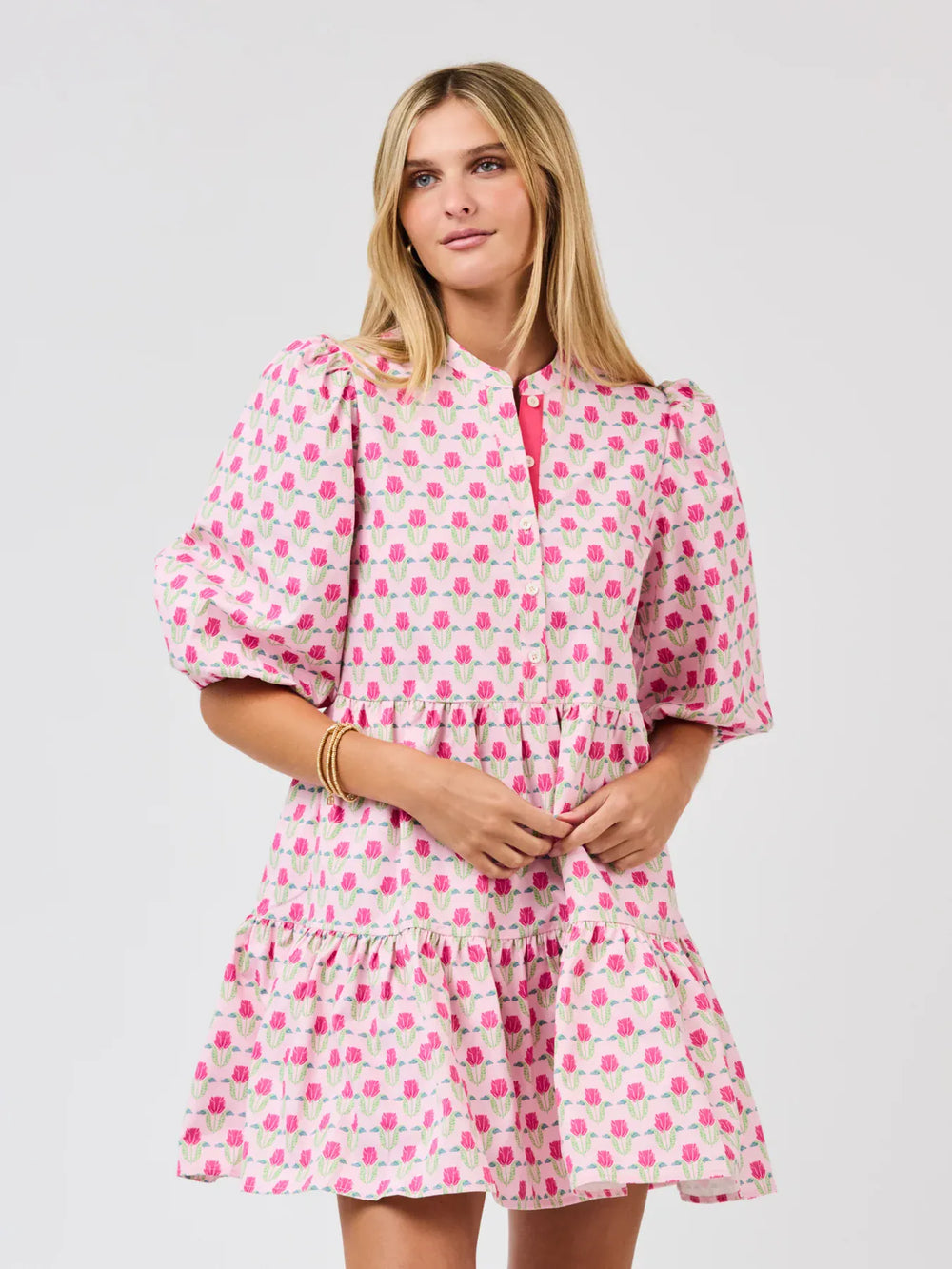 Mary Square Riley Mini Dress, stylish short dress with floral pattern, lightweight fabric, perfect for casual or summer wear