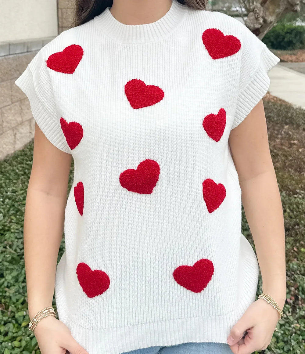 Mary Square Sweater Josie Mini Hearts Sweater
