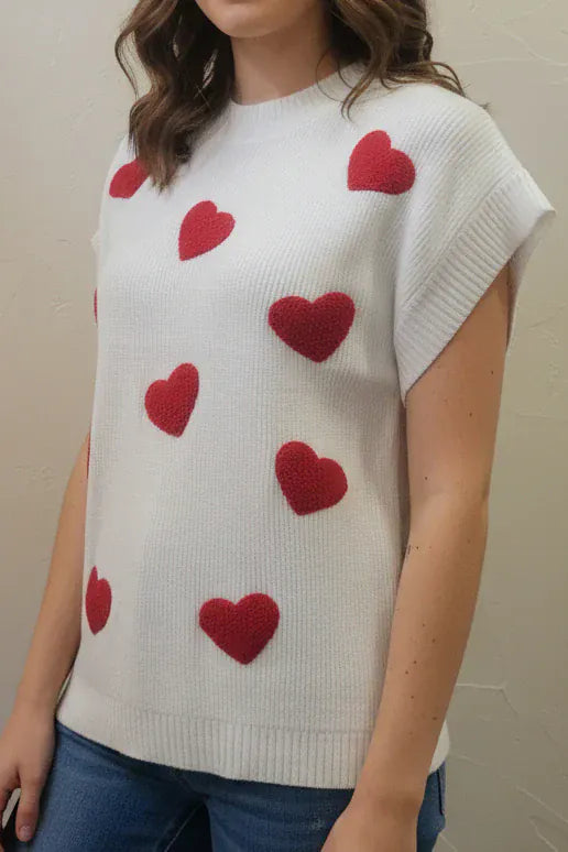 Mary Square Sweater Josie Mini Hearts Sweater