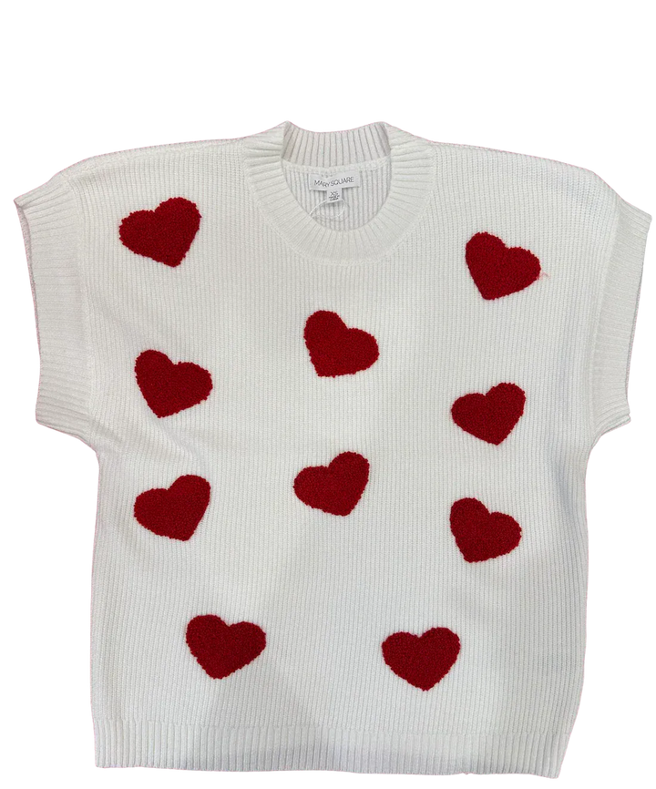 Mary Square Sweater Josie Mini Hearts Sweater