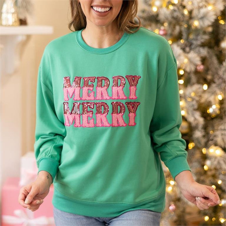 Mary Square Sweatshirt Green / Merry Merry / S Sarah Sweatshirt