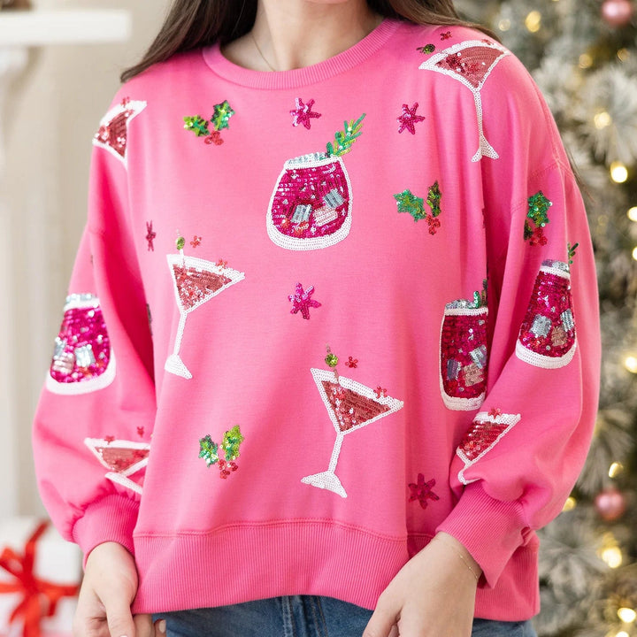 Mary Square Sweatshirt Holiday Spirits / S Millie Holiday Sweatshirt