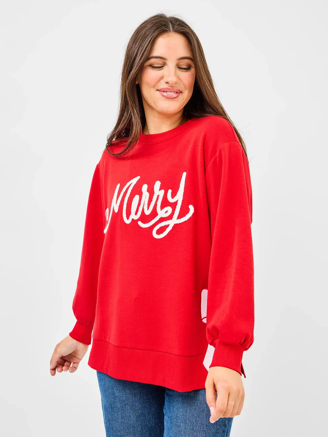 Mary Square Sweatshirt Lakelyn Sweatshirt - Merry Bow