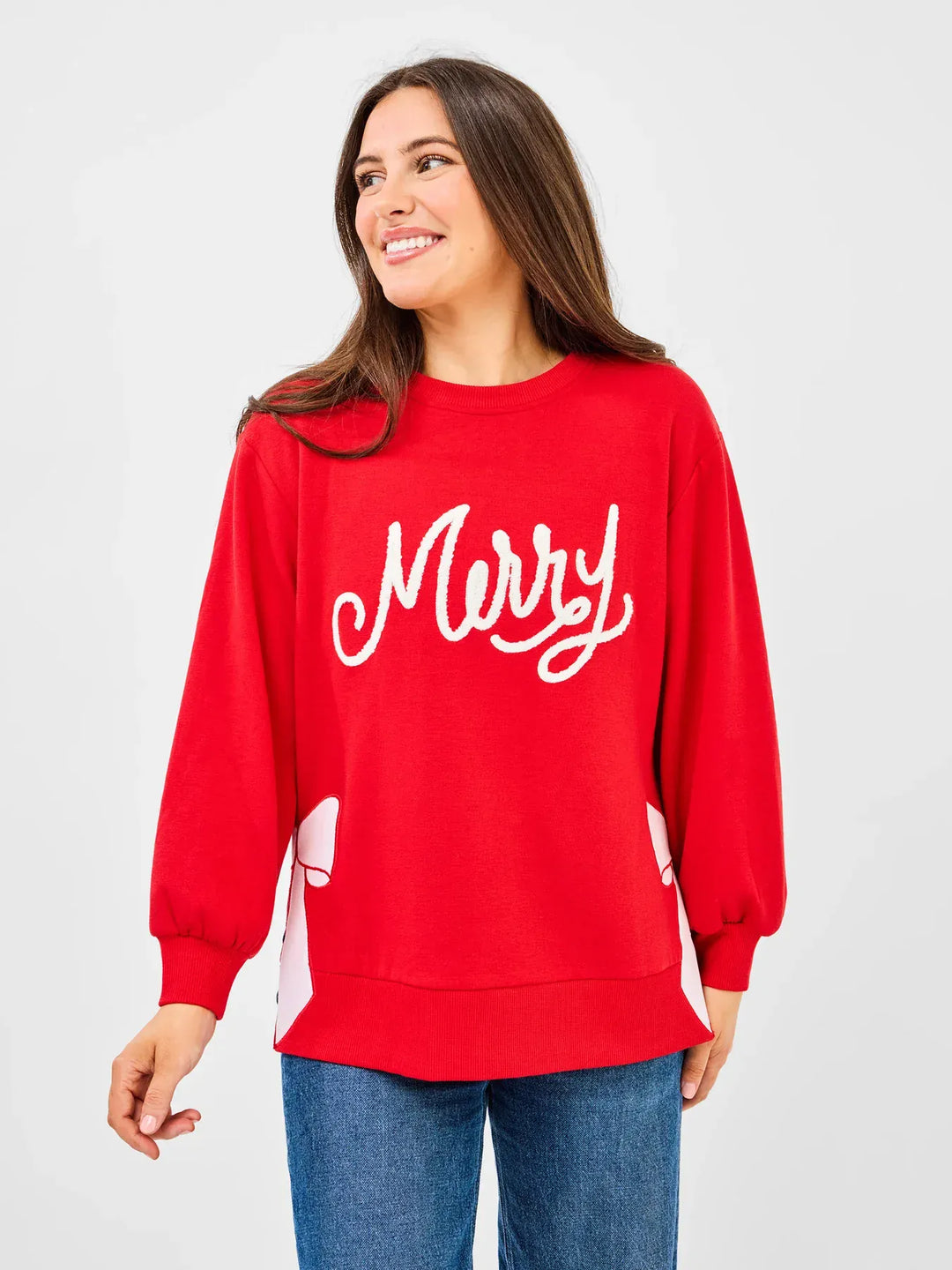 Mary Square Sweatshirt Lakelyn Sweatshirt - Merry Bow
