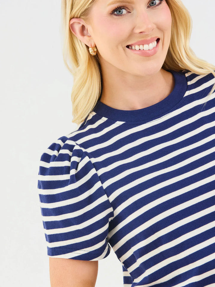 Mary Square Top Larissa Pleat Sleeve Tee