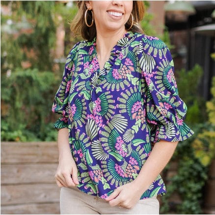 Mary Square Top Toucan Tango Navy / S Julie Top