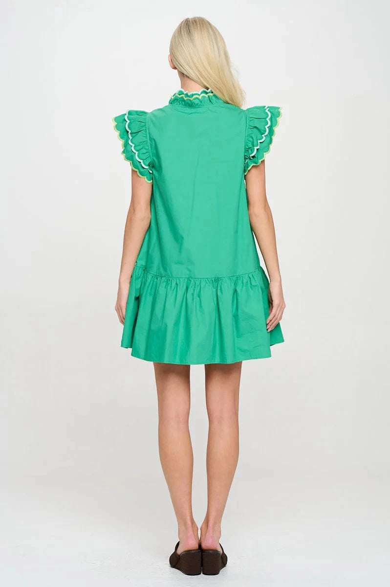 Meet Me in Santorini Dress Alaia Scalloped Detailed Dress