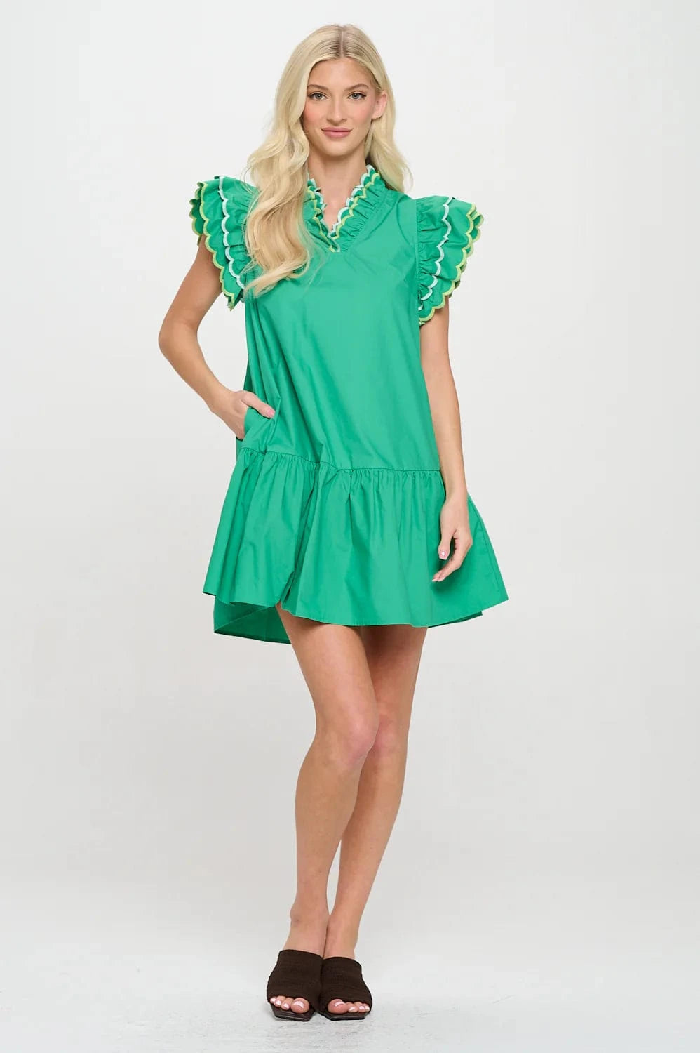 Meet Me in Santorini Dress Alaia Scalloped Detailed Dress