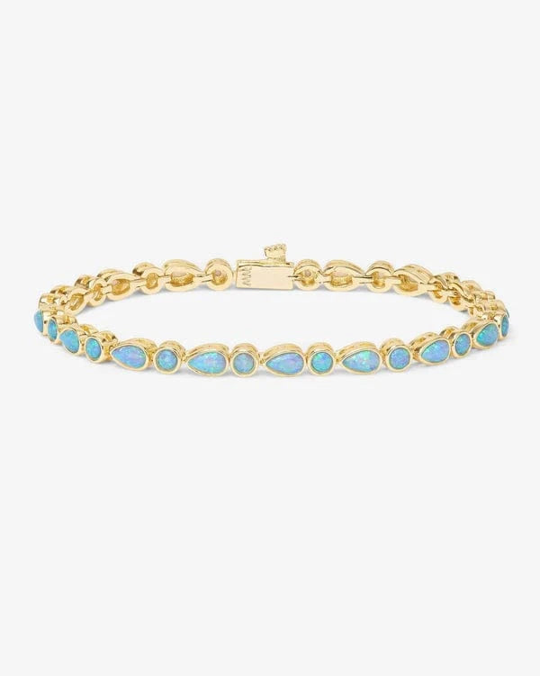 Melinda Maria Bracelet Gold / Blue Opal Isla Tennis Bracelet