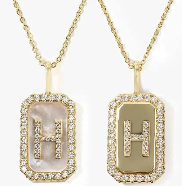 Melinda Maria Necklace H Love Letters Double-Sided Necklace