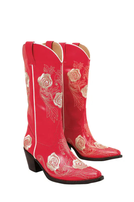 Mi.iM Boots Red / 6 Cali Embroidered Boot