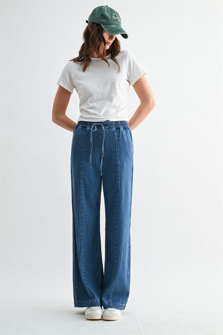 Mica Denim Denim Navy Eyes / XS Vivian WIde Leg Joggers