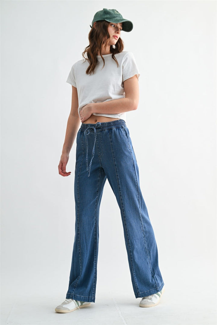 Mica Denim Denim Vivian WIde Leg Joggers