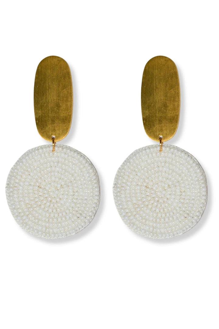 Millie B. Designs Earrings Pearl White Kelly Earrings