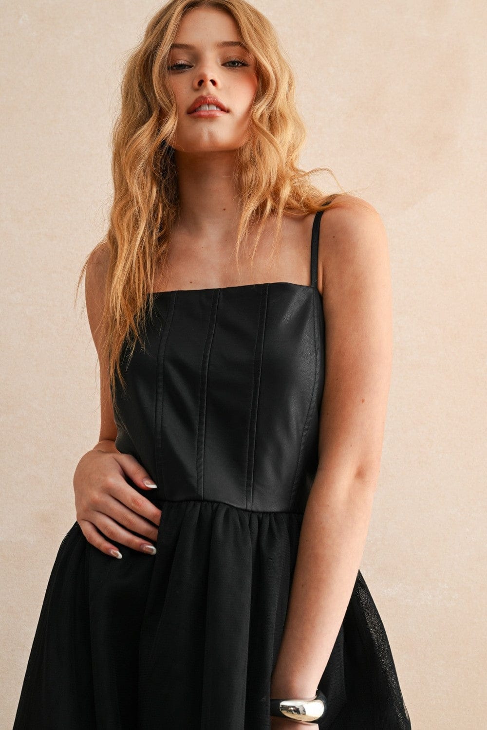 Miou Muse Dress Elsie Mesh Skirt Dress