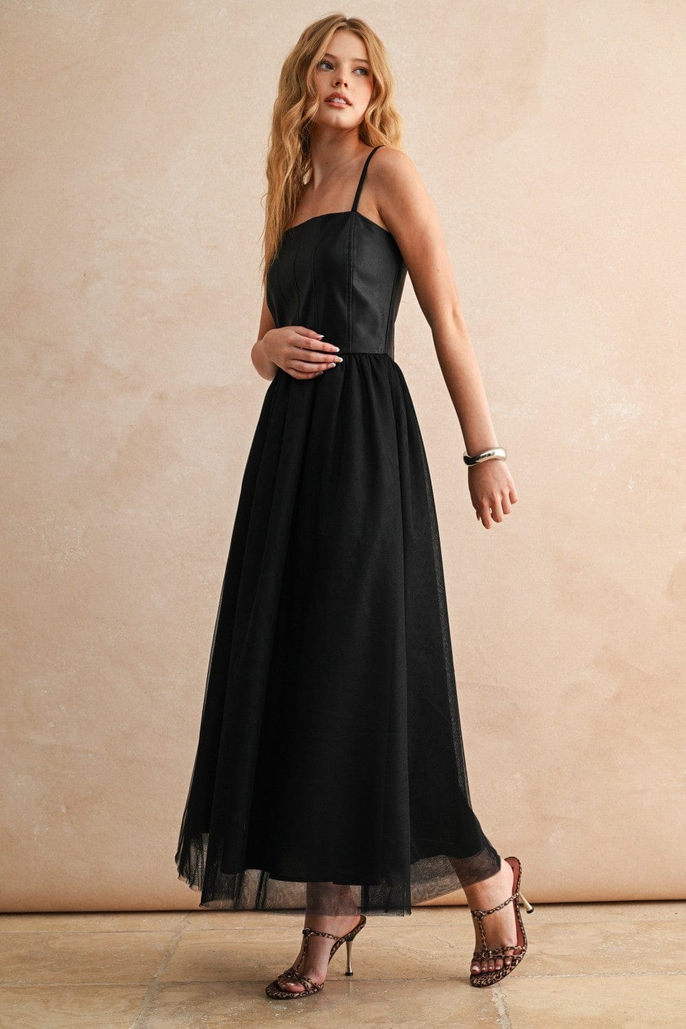 Miou Muse Dress Elsie Mesh Skirt Dress