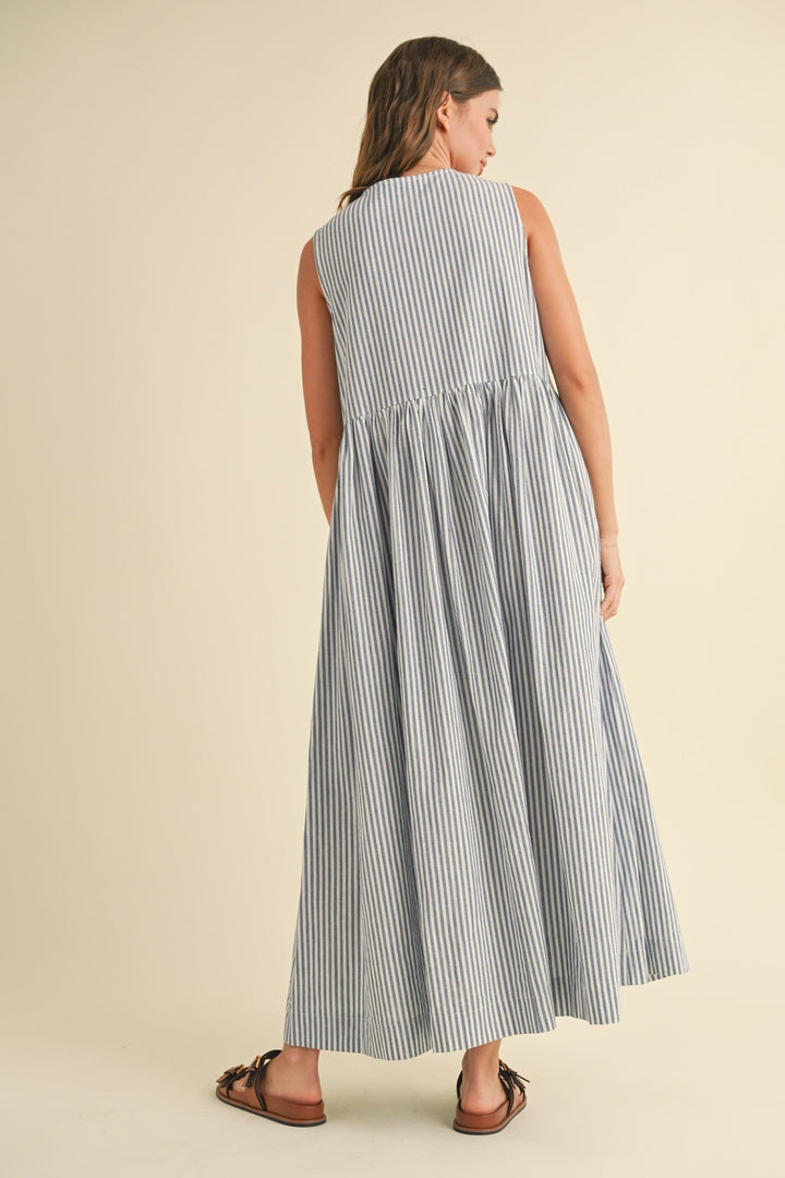 Miou Muse Dress Tessa Stripe Bow Tie Dress