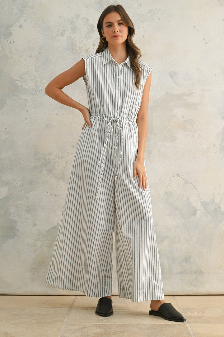 Miou Muse Jumpsuit Ailani Striped Jumpsuit