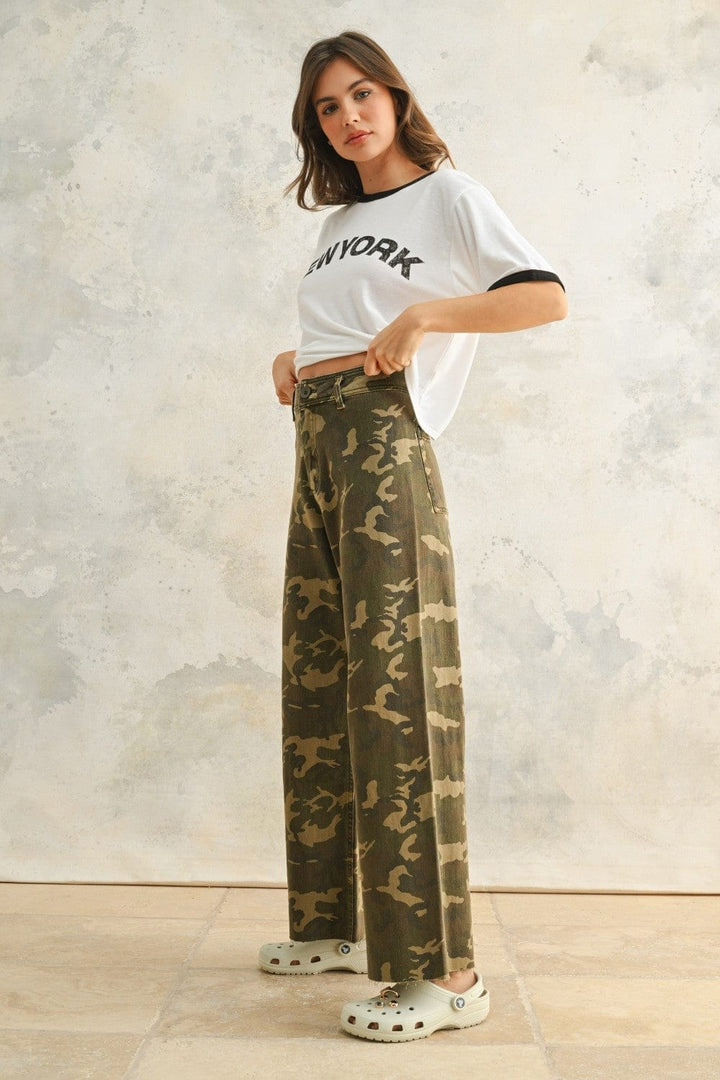 Miou Muse Pants Elena Camo Stretch Pants