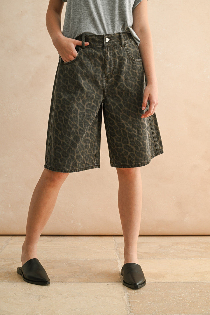 Miou Muse Pants Leopard / S Jackie Bermuda Pants