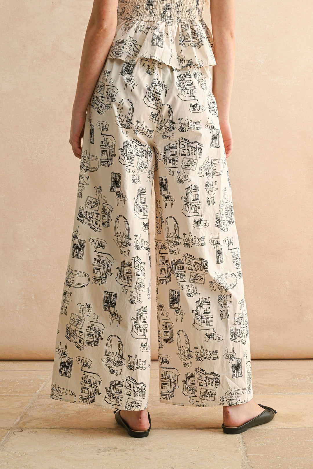 Miou Muse Pants Malia Town Print Pants
