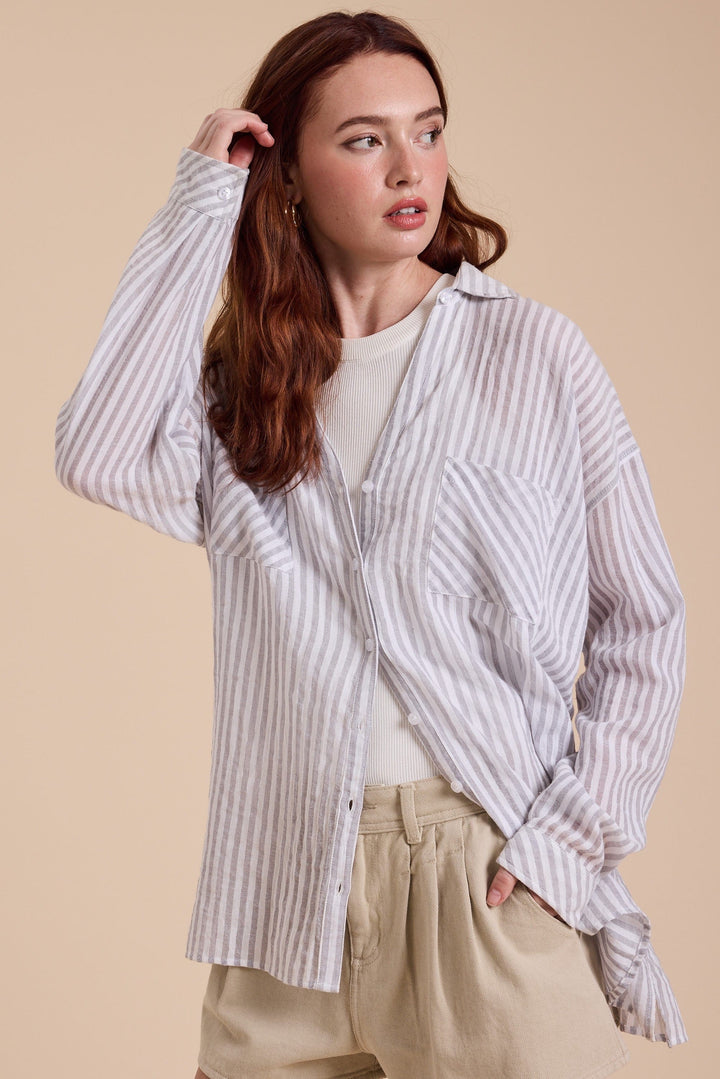 Miou Muse Top Blue / S Jordyn Striped Top