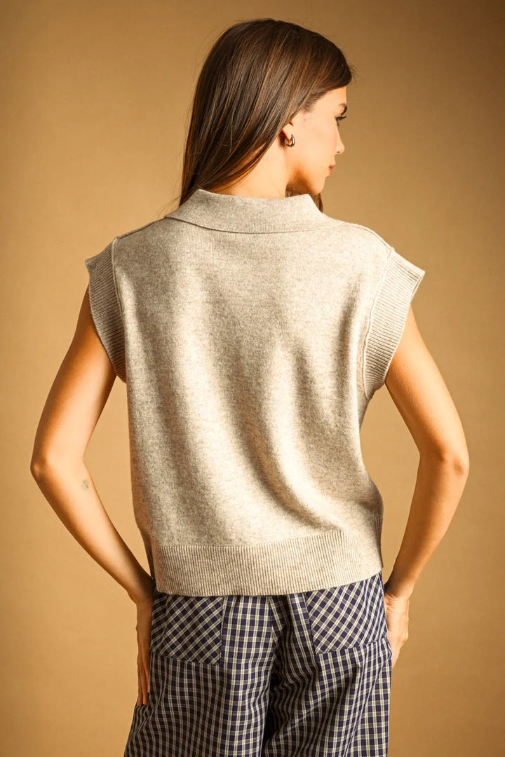 Miou Muse Top Harley Polo Sweater Top
