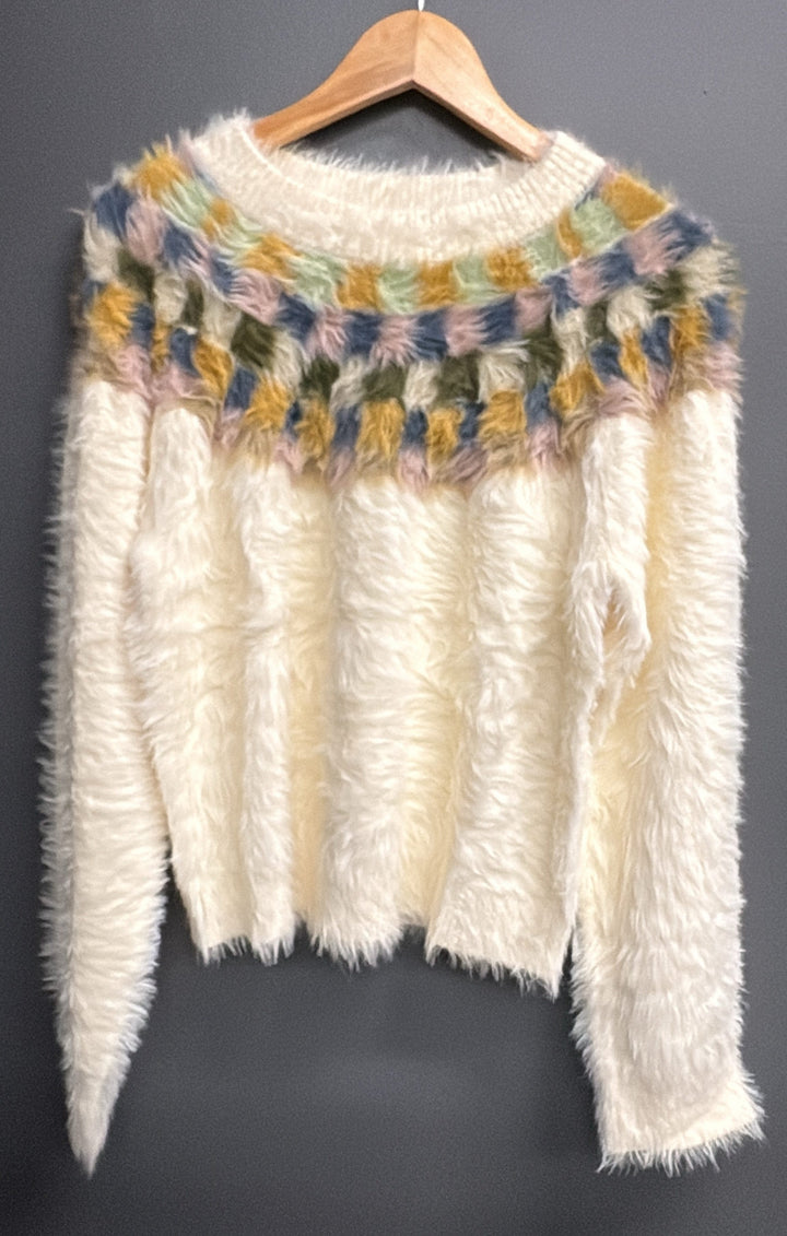 Miou Muse Valeria sweater top with a soft knit design and relaxed fit
