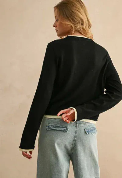 Miou Muse Top Zoey Layered Knit Top