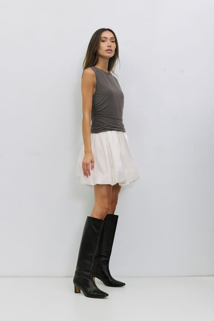 MOD REF Angelique Mini Dress, stylish sleeveless dress with a fitted silhouette and elegant design, perfect for special occasions.