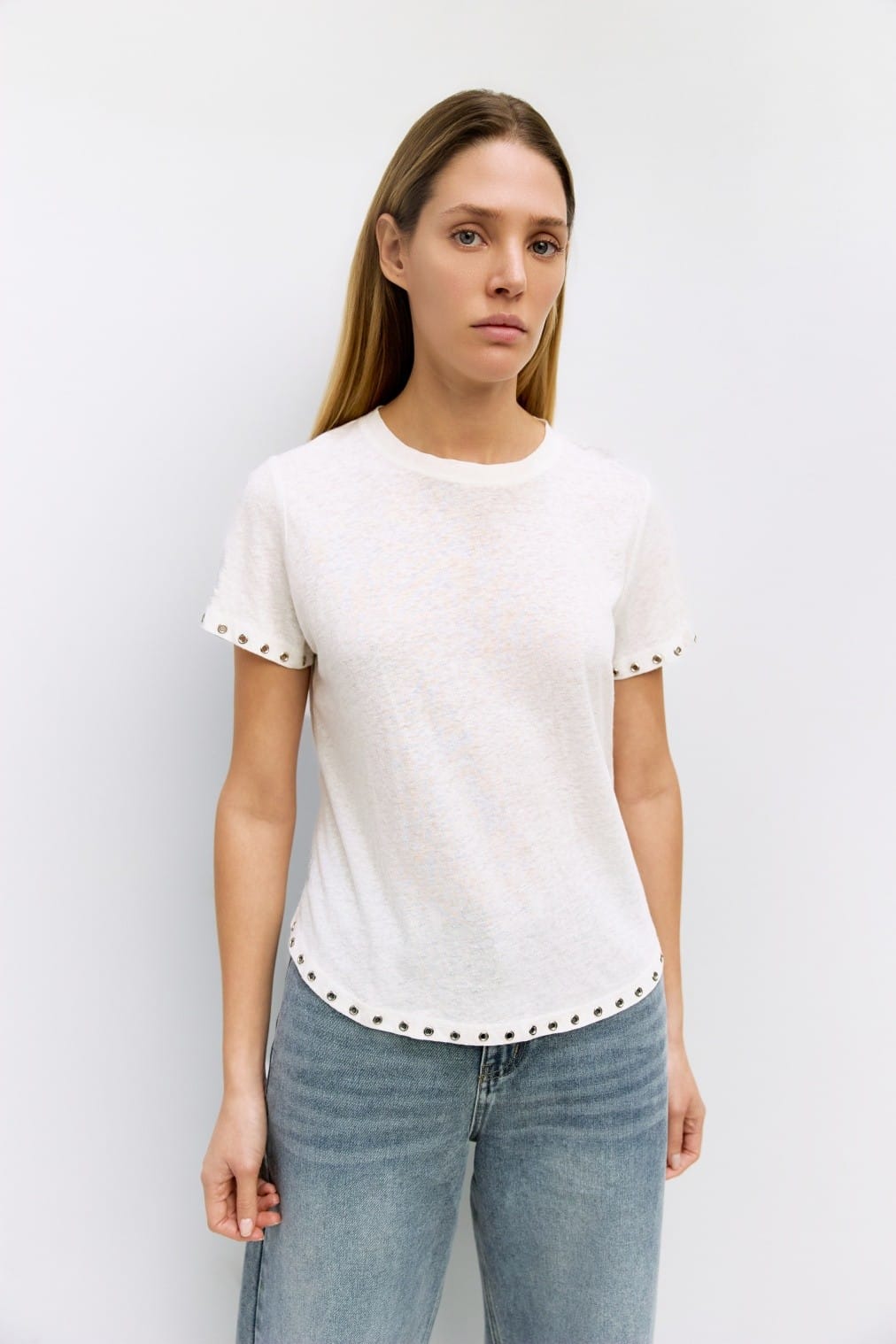 Ivory Zoey Top by MOD REF, lightweight sleeveless blouse with a relaxed fit, perfect for casual or office wear.